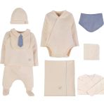 İdil Baby Organik Erkek Bebek Hastane Çıkışı 8'Li Set