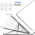 Idock N29-3 Katlanır Aluminyum Laptop Bilgisayar Standı - Siyah