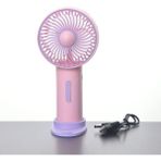 İdol Avm Pembe Taşınabilir Şarjlı Mini El Vantilatörü Fan Küçük