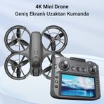 İdragon U9 Katlanabilir Mini Drone Ekranlı Kumanda Fırçasız Motor Hd Kamera Çift Bataryalı