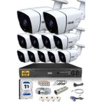 IDS 11 Kameralı 5 Mp Lensli 1080P Full HD Kamera Seti - Gece Görüşlü - Su Geçirmez - Cepten İzle