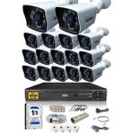 IDS 16 Kameralı 5 Mp Lensli 1080P Full HD Kamera Seti - Gece Görüşlü - Su Geçirmez - Cepten İzle