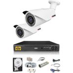 IDS 2 Kameralı 5MP Sony Lensli 1080P Full HD Güvenlik Kamerası Sistemi - Cepten İzle - 250 Dış