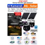 IDS 20MP 4 Kameralı Güneş Enerjili Solar 4g Güvenlik Kamerası - Startlight Üstün Gece Görüş - Mobil Izle