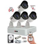 IDS 4 Kameralı 5MP 1080P Full HD Güvenlik Sistemi – IP66 Su Geçirmez, Gece Görüşlü, Mobil İzleme, H.265, 6TB Destekli