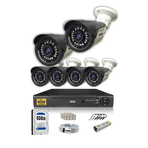 IDS 500 Dış 6 Kameralı 5mp Sony Lensli 1080p Fullhd Güvenlik Kamerası Sistemi