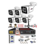 IDS 6 Kameralı Set - 5mp Lensli Fullhd Gece Görüşlü Güvenlik Kamerası Sistemi - 2031-set6-500gb