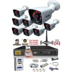 IDS 8 Kameralı 5 Mp Lensli 1080P Full HD Kamera Seti Gece Görüşlü Su Geçirmez Cepten İzleme