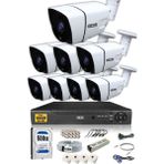Ids - 8 Kameralı 5 Mp Sony Lensli 1080P Full HD Güvenlik Kamerası Sistemi - Cepten İzle - 500 Dış