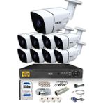 IDS 9 Kameralı 5 Mp Lensli 1080P Full HD Kamera Seti - Gece Görüşlü - Su Geçirmez - Cepten İzle
