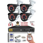 IDS A2034 5MP Sony Lensli 4 Kameralı Full HD Gece Görüşlü Yüz Tanımalı Güvenlik Kamerası Sistemi