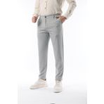 İDS COLLECTİON Erkek Açık Gri Renk Düz Kesim Kaliteli Esnek Likralı Bilek Boy Kumaş Pantolon