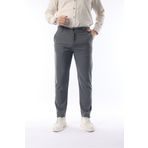 İDS COLLECTİON Erkek Düz Kesim Kumaş Pantolon Esnek Likralı Bilek Boy Gri - Skinny & Normal Bel