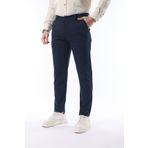 İDS COLLECTİON Erkek Düz Kesim Kumaş Pantolon Esnek Likralı Bilek Boy Lacivert - Skinny & Normal Bel