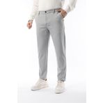 İDS COLLECTİON Erkek Likralı Kumaş Pantolon Mevsimlik Açık Gri Slim Fit - Dört Cepli & Regular Siluet