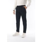 İDS COLLECTİON Erkek Likralı Pantolon Slimfit Siyah Jogger Kışlık - Bağcıklı Bel & Lastikli Paça