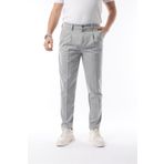 İDS COLLECTİON Erkek Pileli Kışlık Pantolon Likralı Kumaş Açık Gri - Slim Fit & Normal Bel