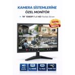 IDS Güvenlik Kamerası Sistemleri için 19" FullHD Monitör HDMI VGA Flat Ekran Dahili Hoparlör