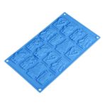IEEDFJKK 16 kavite noel silikon kek kalıbı ısıya dayanıklı dondurma Bakeware kurabiye fondan tepsi dekorasyon aracı mum kalıp