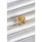 ieg™ 316L Çelik Gold Renk Başak Modeli Kadın Yüzük - TJ-BYK4162