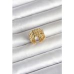 ieg™ 316L Çelik Gold Renk Hasır Model Kadın Yüzük - TJ-BYK4161
