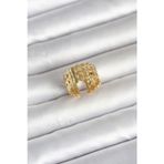 ieg™ 316L Çelik Gold Renk Hasır Model Kadın Yüzük