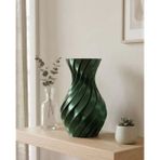 ieg™ 3D Spiral Yeşil Vazo Modern Tasarım Dekoratif Ev ve Ofis Aksesuarı