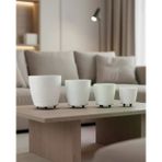 ieg™ 4’lü 3D Beyaz Ayaklı Saksı Seti Modern Minimal Dekoratif Vazo