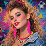 ieg™ 80 ler 90 lar Retro Neon Pembe Şimşek Küpe 10 cm