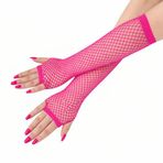 ieg™ 80’ler 90’lar Retro Neon Fuşya Şeker Pembesi File Parmaksız Eldiven 26 cm