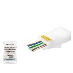ieg™ Cat6 Ez Rj45 Konnektör - 100 Adet Beyaz / Ekonomik Poşet Paket ND2414