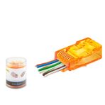 ieg™ Cat6 Ez Rj45 Konnektör - 100 Adet Turuncu / Özel Plastik Kutulu ND2405