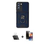 ieg™ Galaxy S21 FE Kılıf Ahenk Klasik - Siyah 3D Antistatik Mat Seramik Nano Ekran Koruyucu + Şeffaf