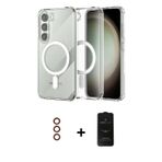 ieg™ Galaxy S23 Plus Kılıf Ahenk Yansıma Prime - Siyah 6D Antistatik Mat Seramik Hayalet Nano Ekran