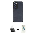 ieg™ Galaxy S23 Plus Kılıf Doruk Asil Koleksiyonu - Şeffaf Pasifik Cam Ekran Koruyucu + Şeffaf Kamer
