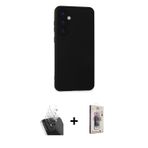 ieg™ Galaxy S24 Plus Kılıf Ahenk Serisi - Siyah Bilvis 3D Cam Ekran Koruyucu + Şeffaf Kamera Lens Ko
