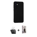 ieg™ Galaxy S24 Plus Kılıf Ahenk Serisi - Siyah Bilvis Hayalet Cam Ekran Koruyucu + Şeffaf Kamera Le