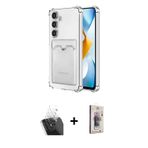 ieg™ Galaxy S24 Plus Kılıf Doruk Klasik Koleksiyonu - Siyah Bilvis 3D Cam Ekran Koruyucu + Şeffaf Ka