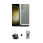 ieg™ Galaxy S24 Plus Kılıf Zirve Doku - Siyah Bilvis 3D Cam Ekran Koruyucu + Şeffaf Kamera Lens Koru