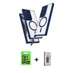 ieg™ Galaxy S24 Ultra Kılıf Atlas Doku Koleksiyonu - Siyah Bilvis 3D Cam Ekran Koruyucu + Siyah Raze