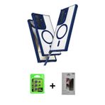 ieg™ Galaxy S24 Ultra Kılıf Atlas Doku Koleksiyonu - Siyah Bilvis Hayalet Cam Ekran Koruyucu + Gri R