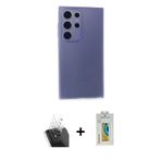 ieg™ Galaxy S24 Ultra Kılıf Atlas Minimal Prime - Siyah Polymer Nano Ekran Koruyucu + Şeffaf Kamera