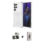 ieg™ Galaxy S24 Ultra Kılıf Doruk Klasik Koleksiyonu - Siyah Bilvis 3D Cam Ekran Koruyucu + Gold PVD
