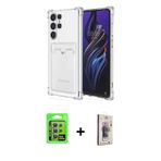 ieg™ Galaxy S24 Ultra Kılıf Doruk Klasik Koleksiyonu - Siyah Bilvis 3D Cam Ekran Koruyucu + Mor Raze