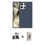 ieg™ Galaxy S24 Ultra Kılıf Kozmos Yansıma Özel Seri - Siyah Bilvis 3D Cam Ekran Koruyucu + Gold PVD