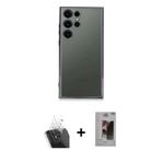 ieg™ Galaxy S24 Ultra Kılıf Vadi Minimal - Siyah Bilvis Hayalet Cam Ekran Koruyucu + Şeffaf Kamera L
