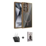 ieg™ Galaxy S24 Ultra Kılıf Yadigar Asil Koleksiyonu - Siyah Bilvis Hayalet Cam Ekran Koruyucu + Şef
