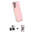 ieg™ Galaxy S24 Ultra Kılıf Yankı Serisi - Siyah Bilvis 3D Cam Ekran Koruyucu + Siyah PVD Metal Kame