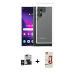 ieg™ Galaxy S24 Ultra Kılıf Zirve Doku - Siyah AutoKit 5in1 Fiber Polymer Nano Ekran Koruyucu + Deri