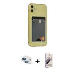 ieg™ iPhone 11 Kılıf Doruk Klasik Koleksiyonu - Siyah Bilvis 3D Mat Cam Ekran Koruyucu + Lacivert Pe